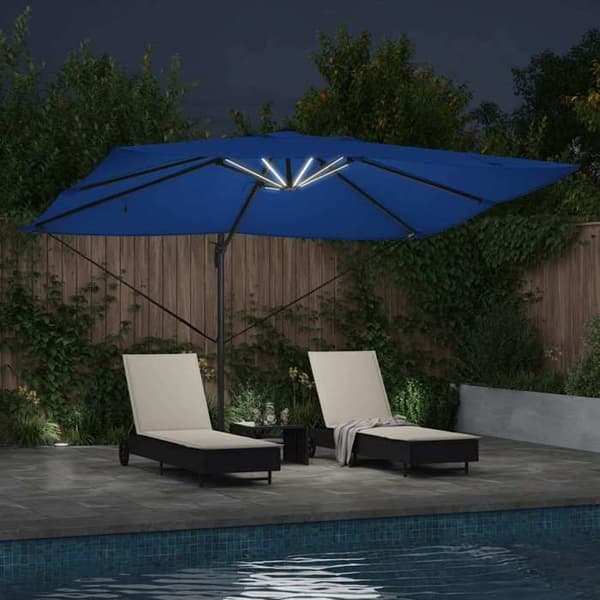 Maison Exclusive - Parasol 352 x 251 x 265 cm Polyester ja Alumiini Azur