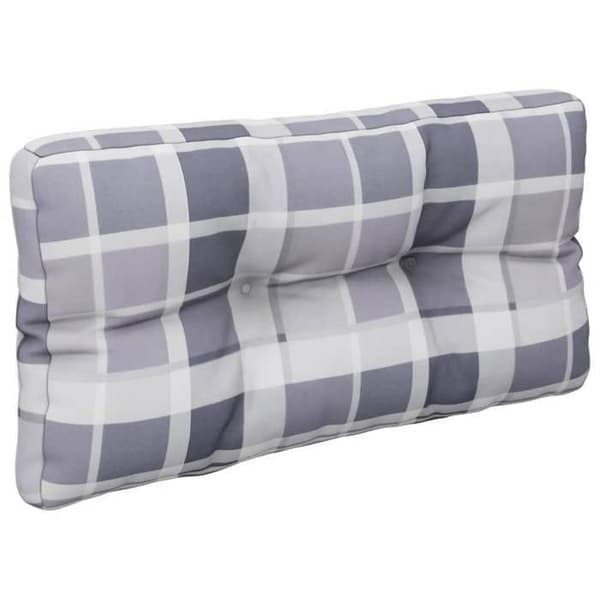 Maison Exclusive - Palettityynyt, 2 kpl, harmaa ruutukuvio, kangas