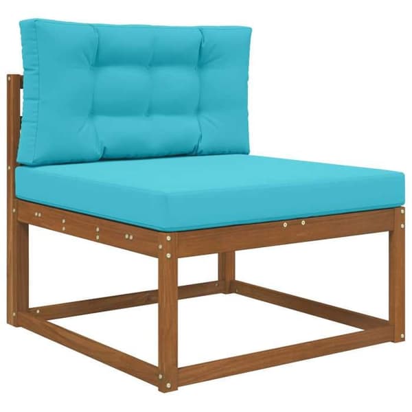 Trädgårdskudde - EXKLUSIV HEM - 80 x 80 cm - Polyester - Turkos - Avtagbart blixtlåsöverdrag Turkos