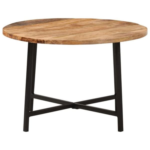 Maison Exclusive - Soffbord 54x54x35 cm av solid mangoträ och järn
