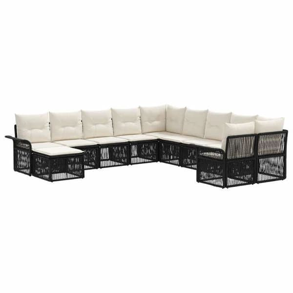 Maison Exclusive - 11 dele have sofa sæt i sort og creme hvid