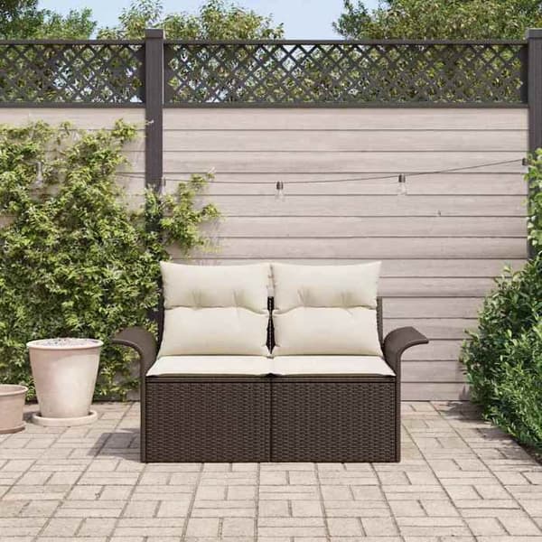 Havemøbel - EKSKLUSIV HUS - 141 x 62 x 69 cm - Polyrotin - Brun - Robust stålramme brun