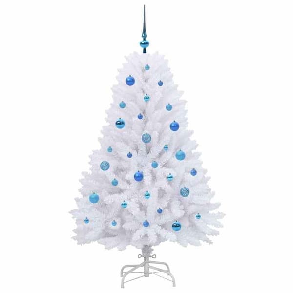Kunstigt juletræ - EKSKLUSIV HUS - Ledede grene - 150 cm - Hvid - LED 8 tilstande - USB 5V Vit