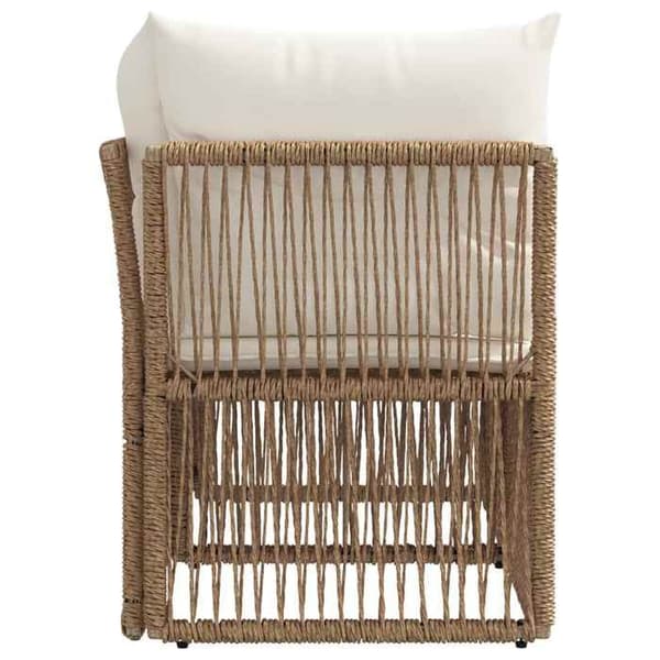 Maison Exclusive - 2-paikkainen puutarhatuoli Beige polyrotin