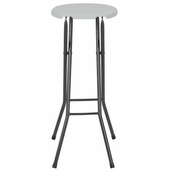 Maison Exclusive - Fällbara barstolar set om 2 PEHD och stål Vit
