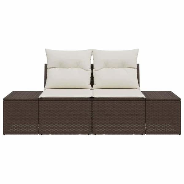 Havemøbel - EKSKLUSIV HUS - 184x62x69 cm - Brun - Poly rattan & stål - UV-resistent brun