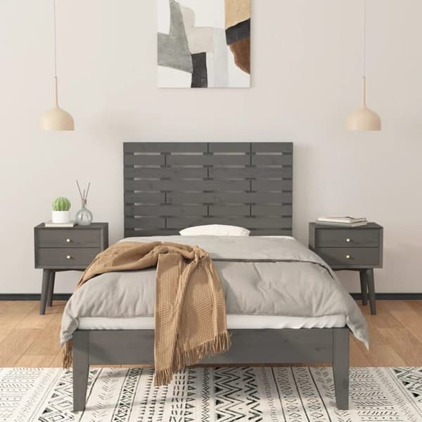 Seinäpatja - MAISON EXCLUSIVE - Klassinen - Massiivipuu - Harmaa - 106x3x63 cm Grå