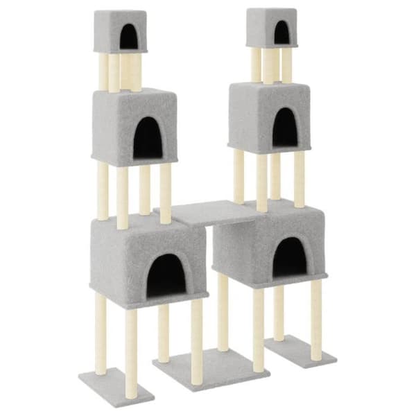 Maison Exclusive - Kattträd med sisal klöstrumpor Ljusgrå 199 cm Ljusgrått