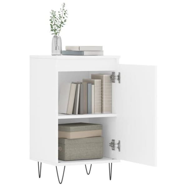Maison Exclusive - Bufféer 2 st vit 40x35x70 cm ingenjörsträ