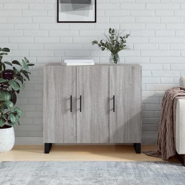 Maison Exclusive - Buffet sonoma grå 90x34x80 cm ingeniørtræ