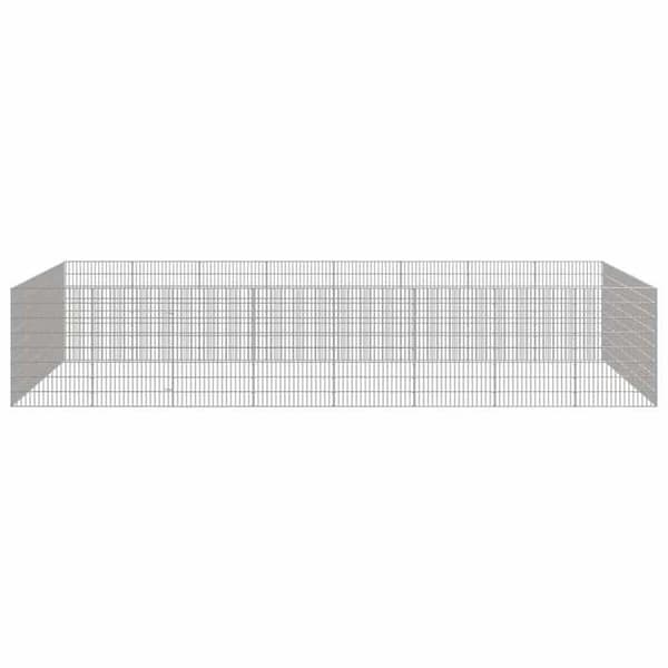 Maison Exclusive - Indhegning til kæledyr med 24 paneler 54x80cm galvaniseret jern