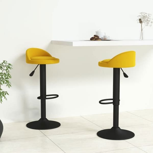 Maison Exclusive - Barstolar set om 2 Gul Sammet