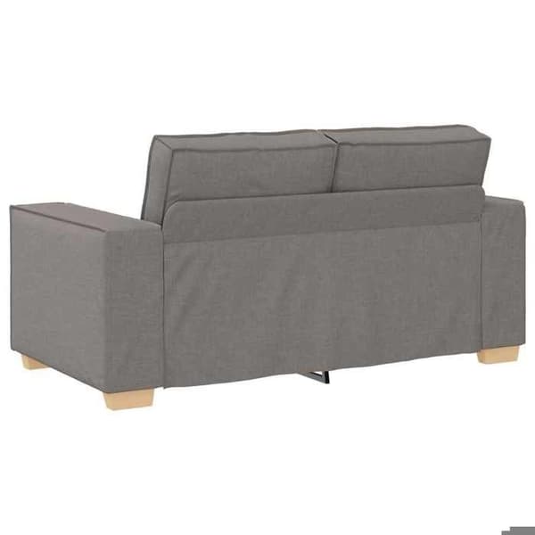 Divaani - MAISON EXCLUSIVE - 2 osan setti - Taupe polyesterikangas - Puu- ja metallirunko - Pehmustettu istuin Mol