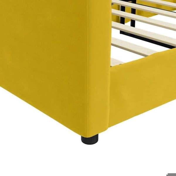 Maison Exclusive - Sängsoffa utan madrass gul 90x200 cm sammet Gul