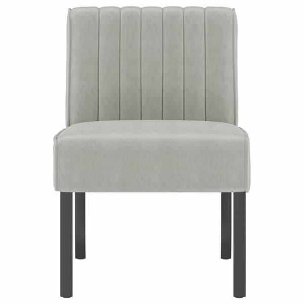 Maison Exclusive - Grå velour stol uden armlæn