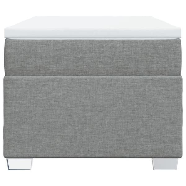 Maison Exclusive - Sengebund med lameller og lys grå madras 80x200 cm stof