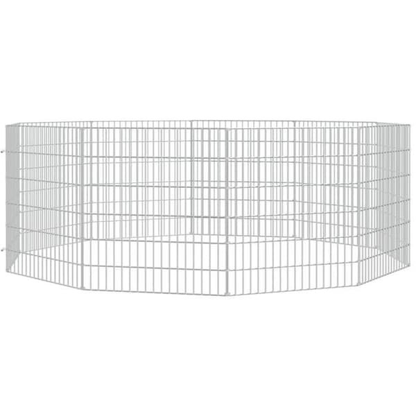 Burar & hönshus - Maison Exclusive - 10 paneler - 54 x 60 cm - galvaniserat järn Silver