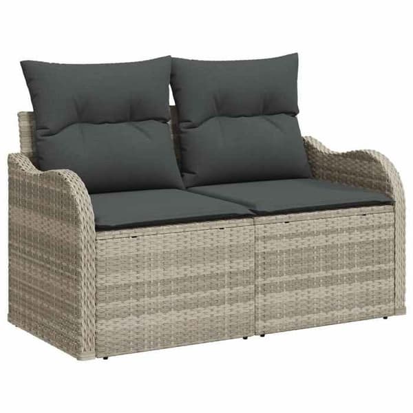 Maison Exclusive - Trädgårdssoffa Ljusgrå 121 x 62 x 69cm polyrotin