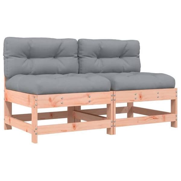 Maison Exclusive - Centrala soffor med kuddar 2 st massiv douglas