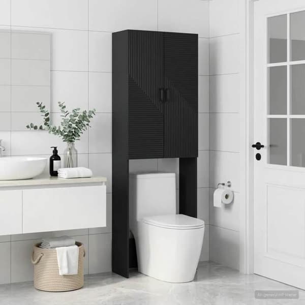 Maison Exclusive - Badeværelsesskab HAARLEM Sort 66 x 25,5 x 190 cm