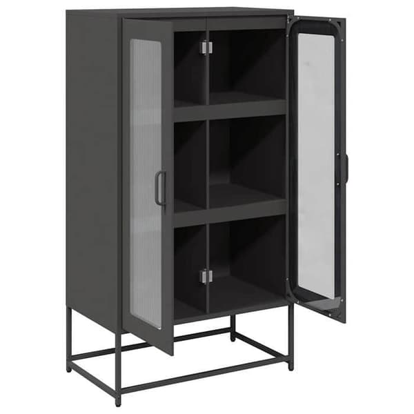 Maison Exclusive - Sort høj buffet 68x39x123 cm stål