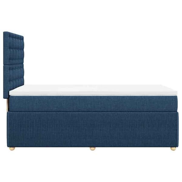Maison Exclusive - Sengestel med springmadras Blå 90x200 cm Stof