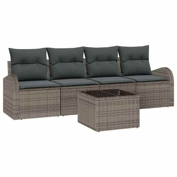 Maison Exclusive - Harmaa puutarhakalustesarja 55 x 55 x 37 cm polyrottinkia
