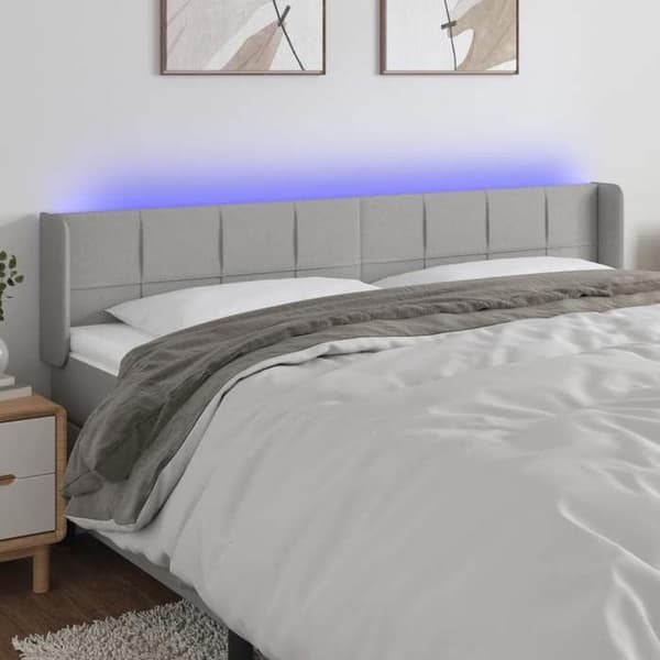Hovedgærde - Eksklusivt Hus - Lys grå - Indbygget LED - Klippelig LED-stripe ljusgrått