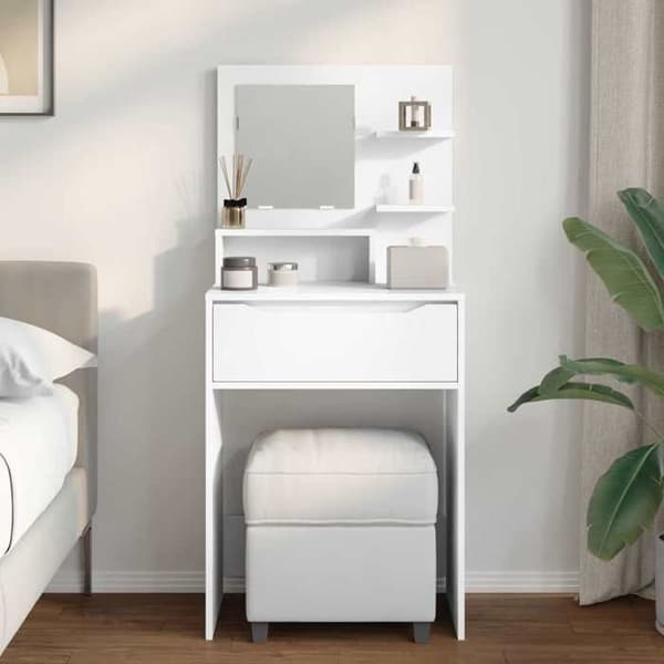 Maison Exclusive - Sminkbord för sovrum Vit 60 x 39,5 x 135 cm Vit
