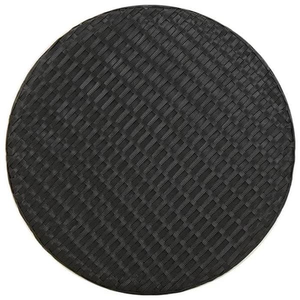 Maison Exclusive - Musta tee-pöytä 45 cm punottua hartsi