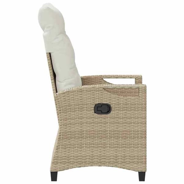 Maison Exclusive - Trädgårdsstol 2 st Beige och krämfärgad Stål och Polyester Beige och kräm