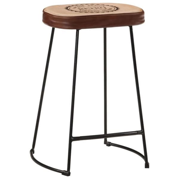 Maison Exclusive - Barstolar set om 2 mörkbruna 41x29x62 cm