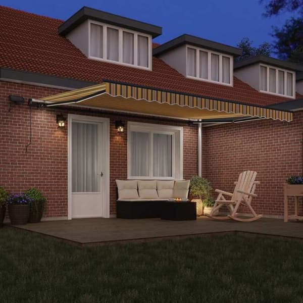 Maison Exclusive - Fällbart Markis Multicolor 450 × 350 cm Tyg och Aluminium