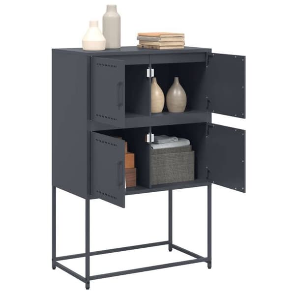 Maison Exclusive - Buffé antracit 68,5x38,5x107 cm stål