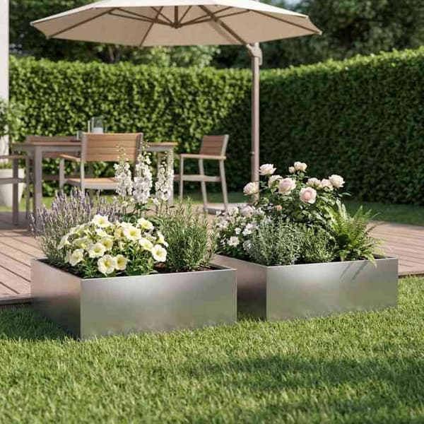 Maison Exclusive - Havekrukke 2 stk Sølv 60 x 60 x 20 cm