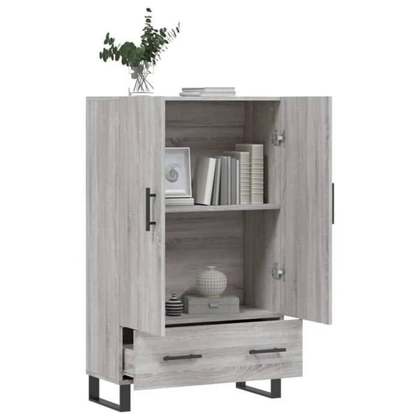 Maison Exclusive - Buffé hög sonoma grå 69,5x31x115 cm ingenjörsträ
