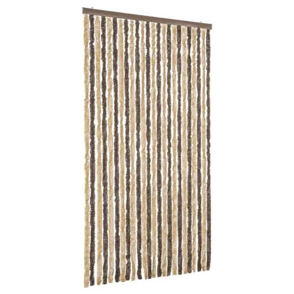 Maison Exclusive - Mørkebrun og beige fluenet 100x230 cm chenille