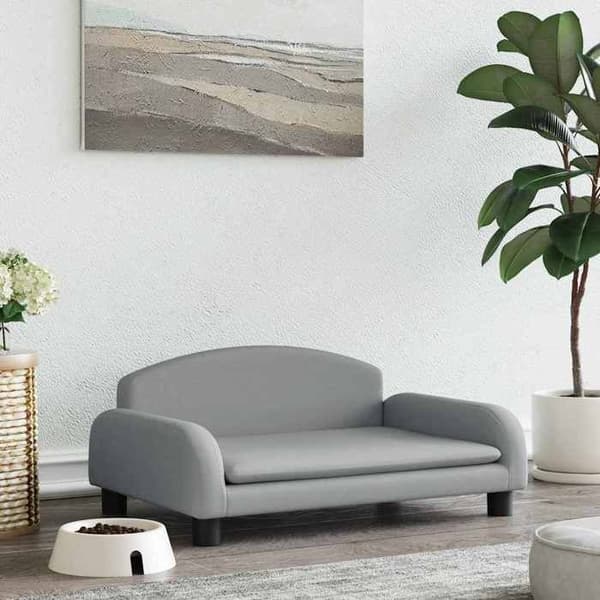 Maison Exclusive - Ljusgrå hundsäng 70x45x30 cm tyg ljusgrått
