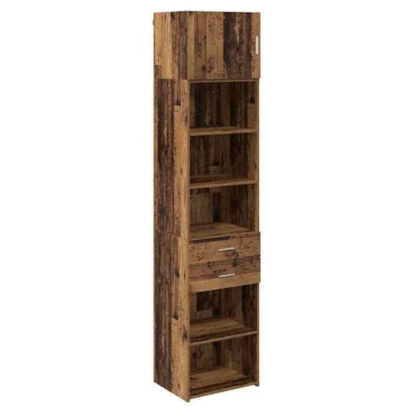 Buffé hög - EXKLUSIVT HUS - 50 x 42,5 x 225 cm - Kompositträ - Väggmontering - Nutida brun