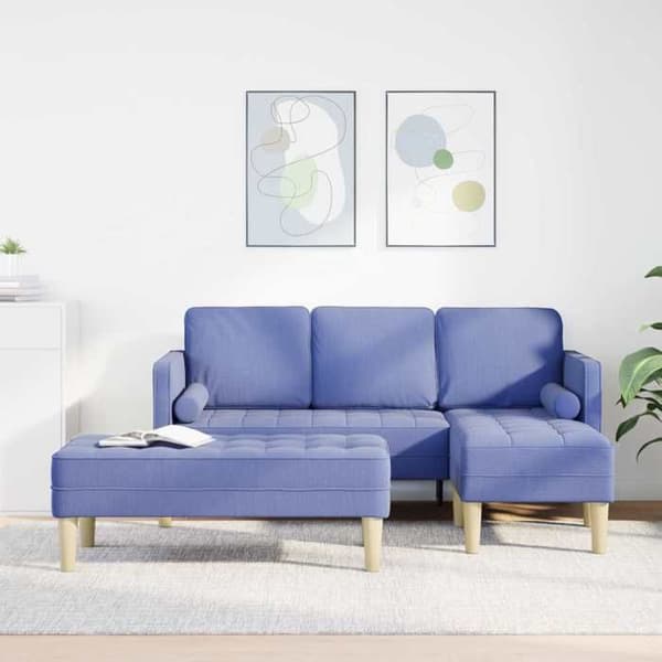 Maison Exclusive - 2 kpl sohvasetti, sininen denim, polyesteri denim blå