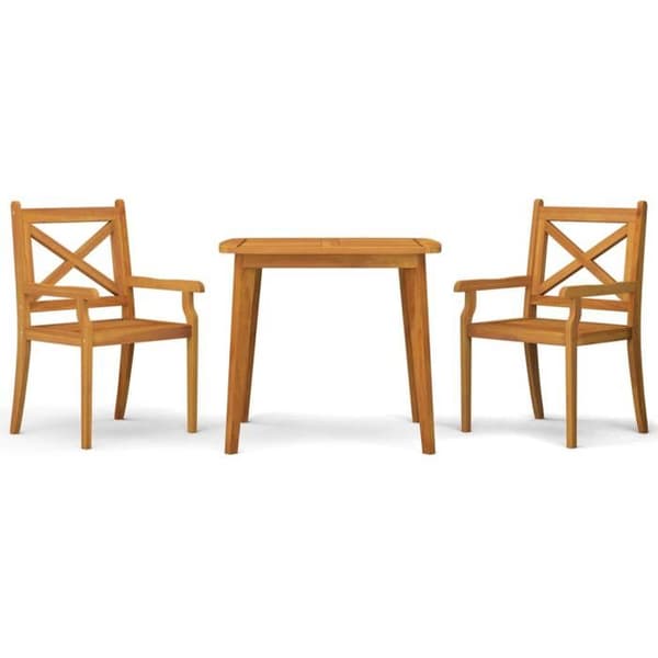 Maison Exclusive - Have spisebordssæt 3 stk Solid akacietræ