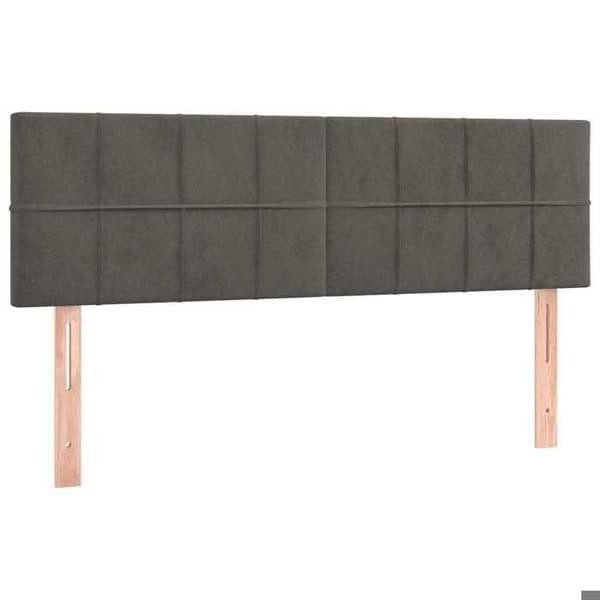 Maison Exclusive - Mörkgrå sänggavlar 144x5x78/88 cm Sammet Mörkgrå