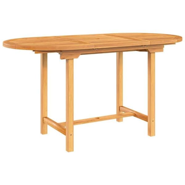 Maison Exclusive - Utsträckbart trädgårdsbord 110-160x80x75 cm i solid teakträ