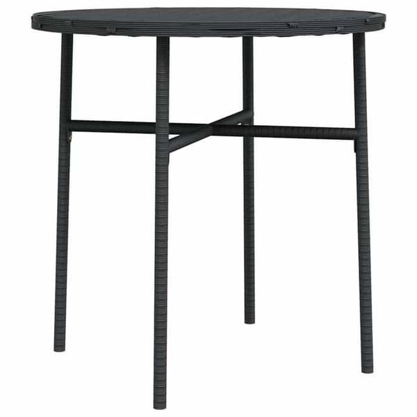 Maison Exclusive - Svart tebord 45 cm flätad resin