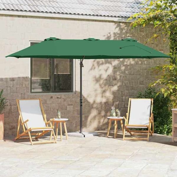 Maison Exclusive - Parasol Grøn 372 x 198 x 243 cm Polyester og Aluminium