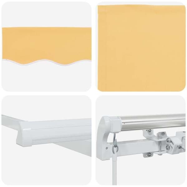 Maison Exclusive - Fällbart tak Sand 400 × 350 cm Polyester och Aluminium