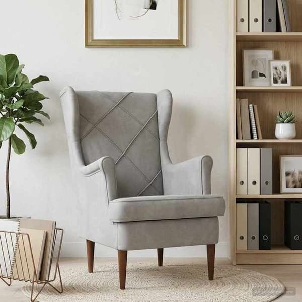 Maison Exclusive - Lysegrå Velour Stol