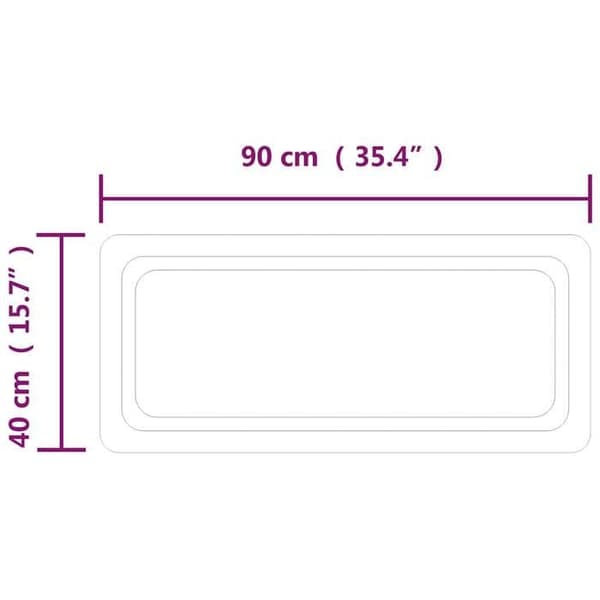 Maison Exclusive - LED badevægspejl 90x40 cm