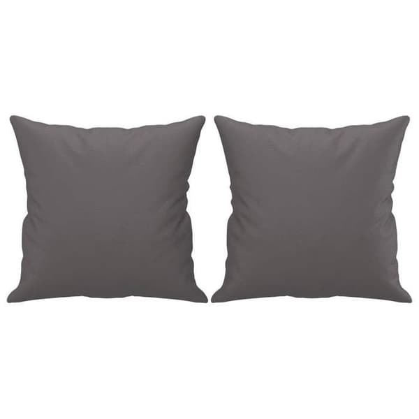 Maison Exclusive - Soffa 2 platser med grå dekorativa kuddar 140cm konstläder Grå