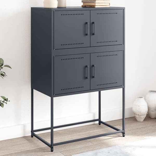 Maison Exclusive - Buffé antracit 68,5x38,5x107 cm stål